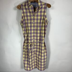 Tommy Hilfiger Blue and Yellow Mini Dress